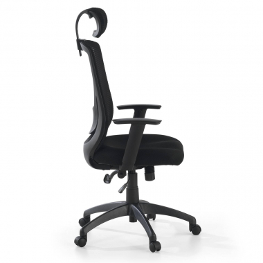 chaise de bureau noir lake maille accoudoirs reglables 1d soutien lombaire appui tete 4