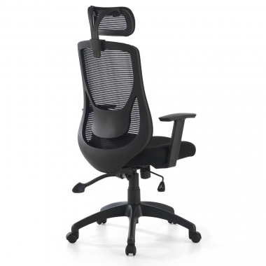chaise de bureau noir lake maille accoudoirs reglables 1d soutien lombaire appui tete 6