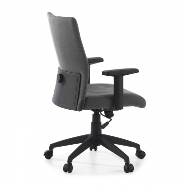 chaise pivotante gris kobe tissu accoudoirs fixes soutien lombaire 7