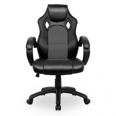 chaise gaming noir racer simil cuir accoudoirs fixes 3