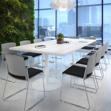 chaise de conference gris noir avec bras tapisse tissu sans accoudoirs 2