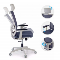 Chaise pour ordinateur Ergonomique Verdi white, avec appui-tête accoudoirs ajustables 210290 - (Outlet)