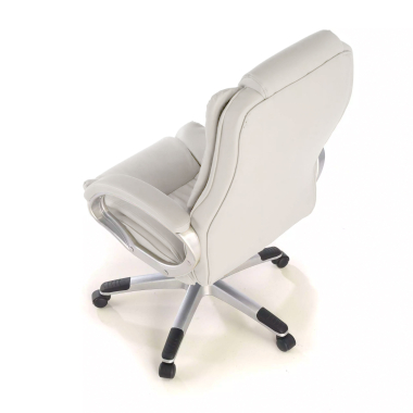 fauteuil de bureau blanc baviere simil cuir accoudoirs rembourres 6