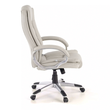 fauteuil de bureau blanc baviere simil cuir accoudoirs rembourres 7