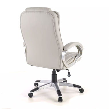 fauteuil de bureau blanc baviere simil cuir accoudoirs rembourres 8