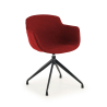 Chaise Visiteur Laure, Structure métallique, en tissu