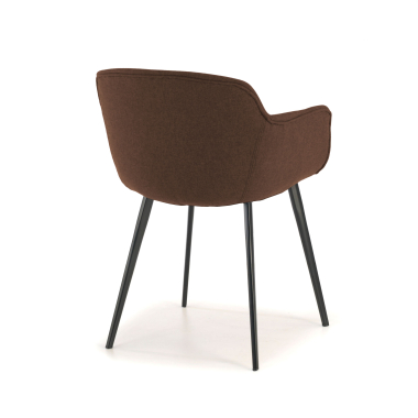 chaise de conference noir marron 4 pattes tissu accoudoirs rembourres 7