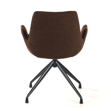 chaise de conference noir marron pivotante tissu accoudoirs rembourres 5