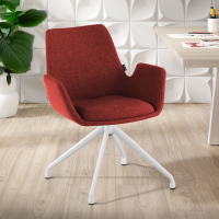Chaise Réunion Glamm, rembourrage épais, pieds en graphite noir