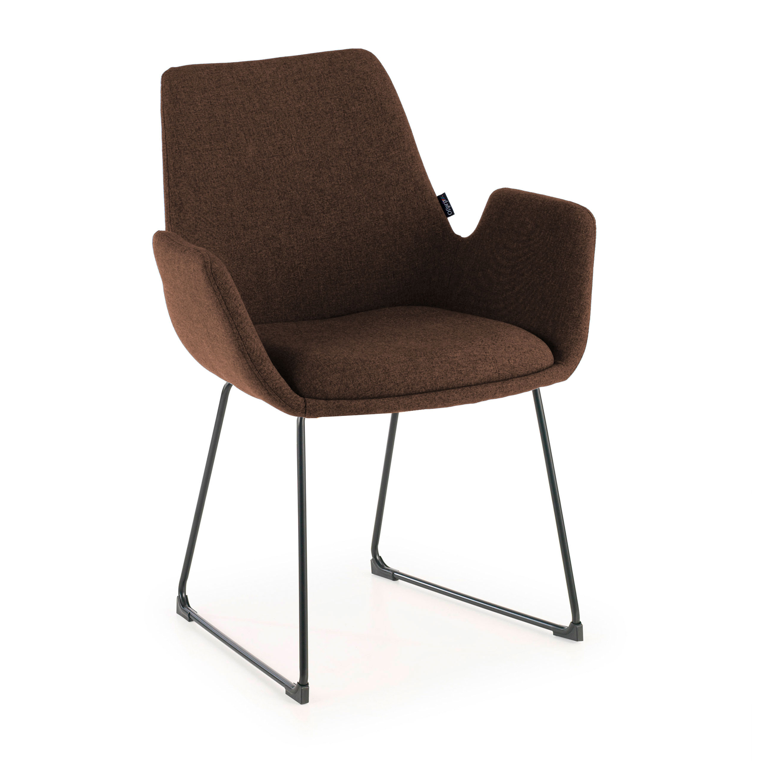 Chaise Salle d'Attente Glamm, Patin, structure en acier