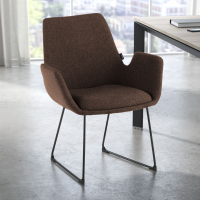 Chaise Salle d'Attente Glamm, Patin, structure en acier