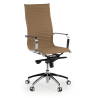 Fauteuil de bureau design Brenton, cadre en acier, dossier haut