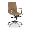 Fauteuil bureau design Brenton, cadre en acier, dossier bas
