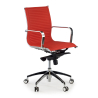 Fauteuil bureau design Brenton, cadre en acier, dossier bas