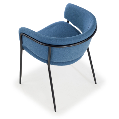 chaise de conference bleu margot tissu accoudoirs fixes 7