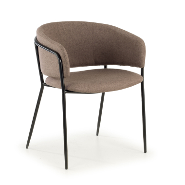 chaise de conference marron margot tissu accoudoirs fixes 1