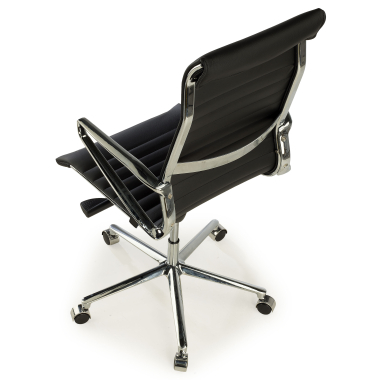 fauteuil de direction noir dos haut cuir naturel cuir authentique accoudoirs fixes 7