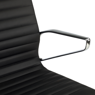 fauteuil de direction noir dos haut cuir naturel cuir authentique accoudoirs fixes 9