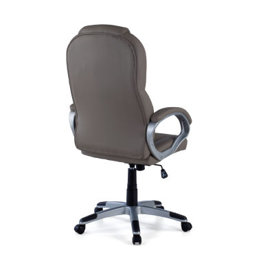 fauteuil de bureau gris kiel simil cuir accoudoirs rembourres 5