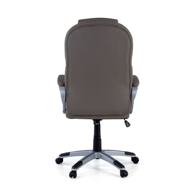 fauteuil de bureau gris kiel simil cuir accoudoirs rembourres 6