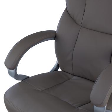 fauteuil de bureau gris kiel simil cuir accoudoirs rembourres 8