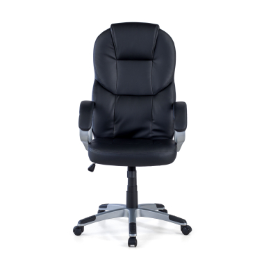 fauteuil de bureau noir kiel simil cuir accoudoirs rembourres 3