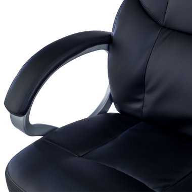 fauteuil de bureau noir kiel simil cuir accoudoirs rembourres 6