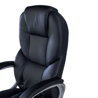 fauteuil de bureau noir kiel simil cuir accoudoirs rembourres 5