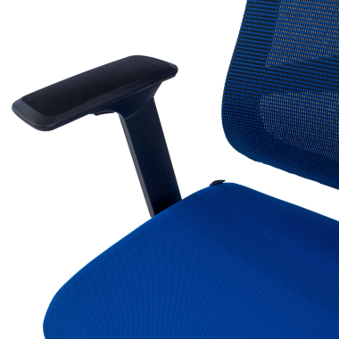 chaise ergonomique bleu structure noire maille accoudoirs reglables 3d soutien lombaire appui tete 8