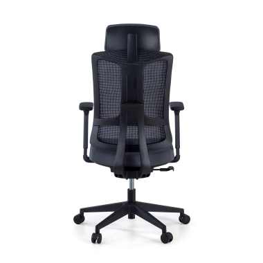 chaise ergonomique gris structure noire maille accoudoirs reglables 3d soutien lombaire appui tete 6