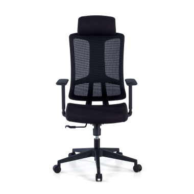 chaise ergonomique noir structure noire maille accoudoirs reglables 3d soutien lombaire appui tete 3