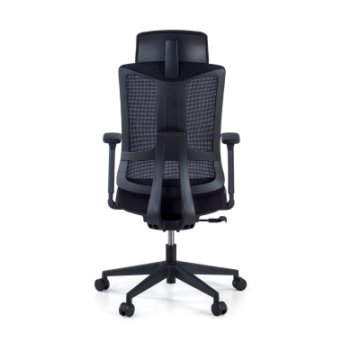 chaise ergonomique noir structure noire maille accoudoirs reglables 3d soutien lombaire appui tete 6