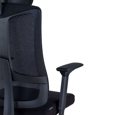 chaise ergonomique noir structure noire maille accoudoirs reglables 3d soutien lombaire appui tete 9