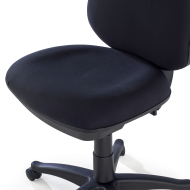 chaise de bureau noir sans bras tissu sans accoudoirs 9