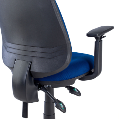 chaise de bureau bleu avec des bras tissu accoudoirs reglables 1d 3