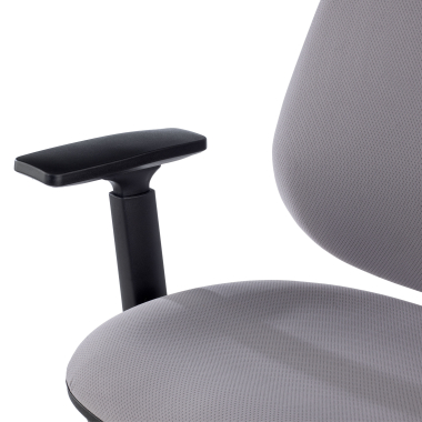 chaise de bureau gris avec des bras tissu accoudoirs reglables 1d 3