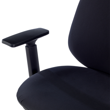 chaise de bureau noir avec des bras tissu accoudoirs reglables 1d 3
