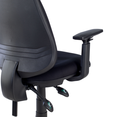 chaise de bureau noir avec des bras tissu accoudoirs reglables 1d 6