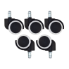 Jeu de roulettes Gaming 11x50mm silencieuses, Revêtement en caoutchouc