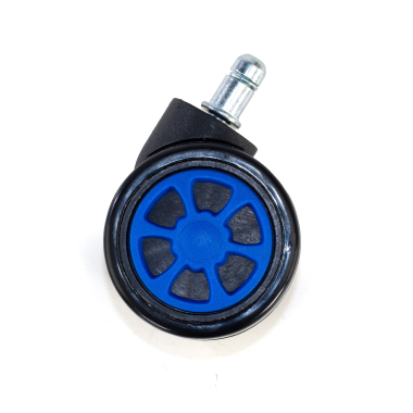 roulette pour chaise de bureau bleu 60mm gaming 3