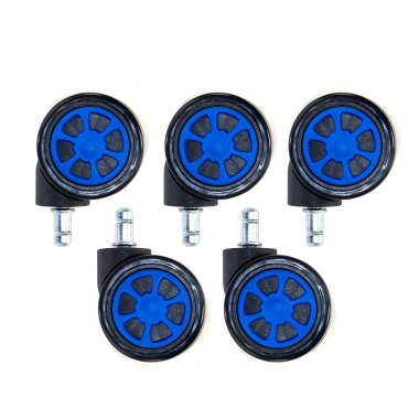 roulette pour chaise de bureau bleu 60mm gaming 1