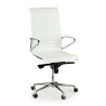 Fauteuil de bureau design Cagliari, dossier haut, cuir véritable