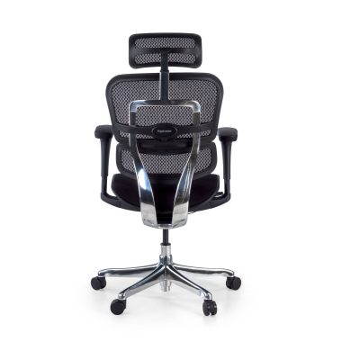 chaise ergonomique noir structure noire assise rembourree tissu accoudoirs mobiles appui tete 11