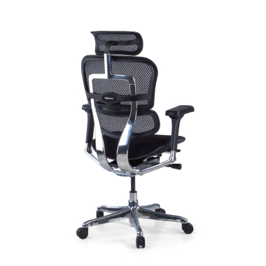 chaise ergonomique noir structure noire assise tapissee tissu accoudoirs reglables 5d appui tete 9