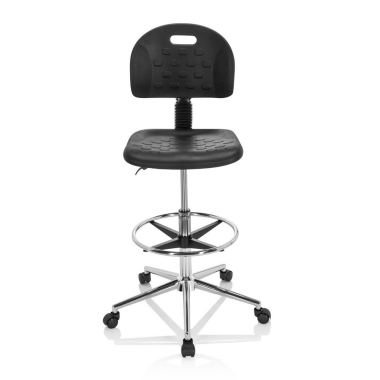 tabouret datelier et de laboratoire noir tabouret plastique sans accoudoirs 3
