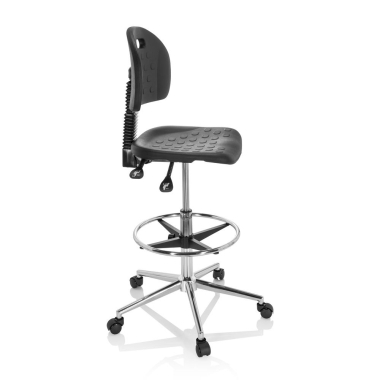 tabouret datelier et de laboratoire noir tabouret plastique sans accoudoirs 7