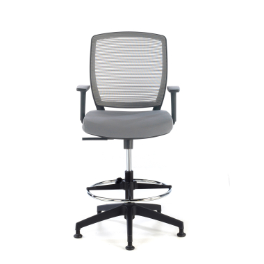 tabouret ergonomique gris tabouret maille accoudoirs reglables 1d 3