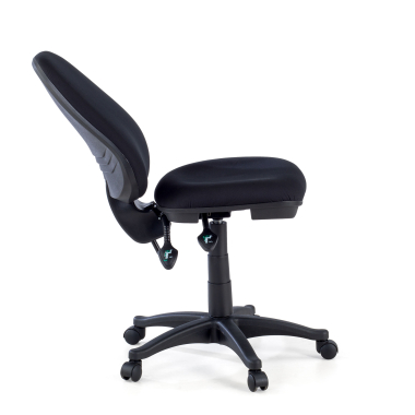 chaise de bureau noir sans bras tissu sans accoudoirs 5