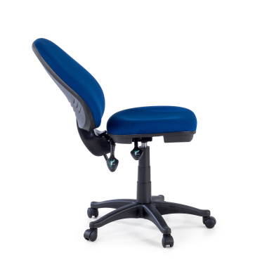 chaise de bureau bleu sans bras tissu sans accoudoirs 5
