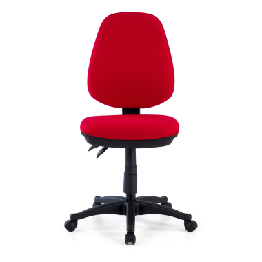 chaise de bureau rouge sans bras tissu sans accoudoirs 3